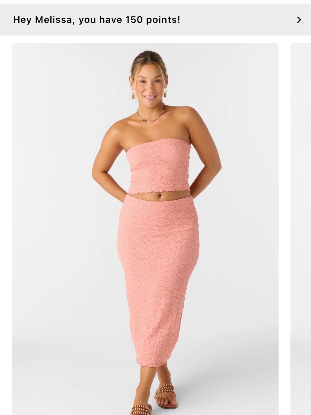 O'Neill Textured Two-Piece Dress Set in Dusty Coral